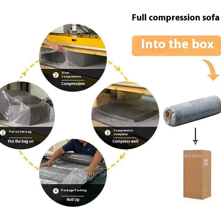 Vacuum compression sofa set, living room furniture compression sofa