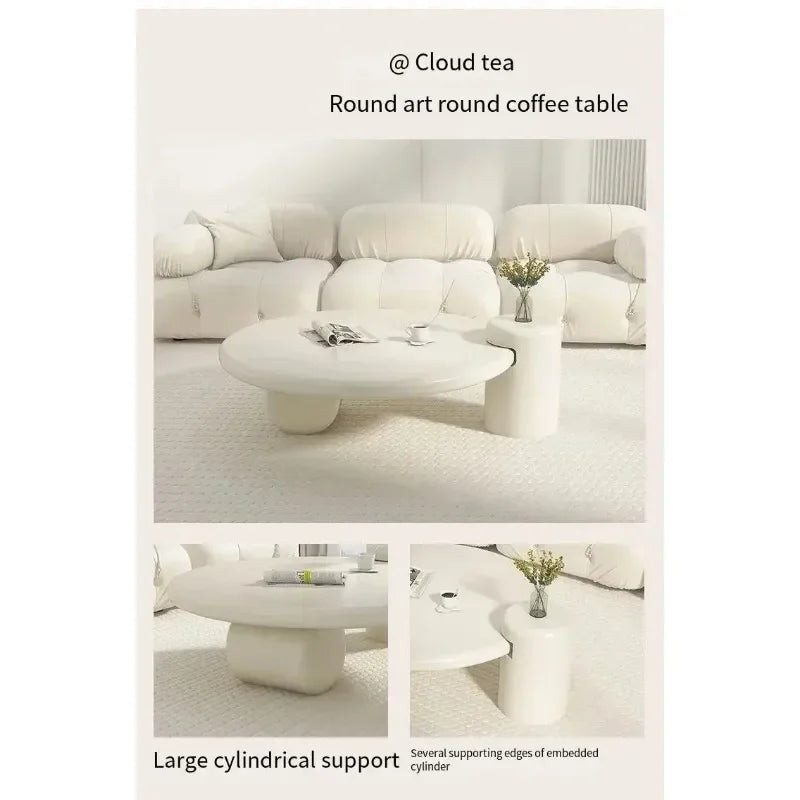 Lamps Modern Round Simple Table Nordic Smart Glamour Premium Design Coffee Tables Small White Cute Mesa De Centro Furniture
