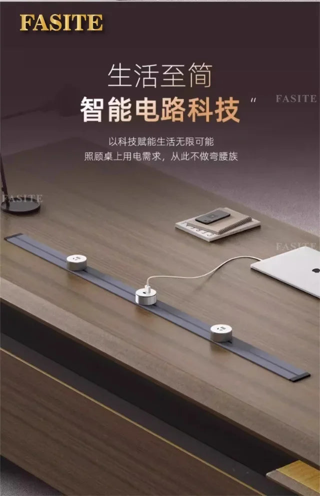 Premium Light luxury office boss table, simple modern class desk, high-end president table