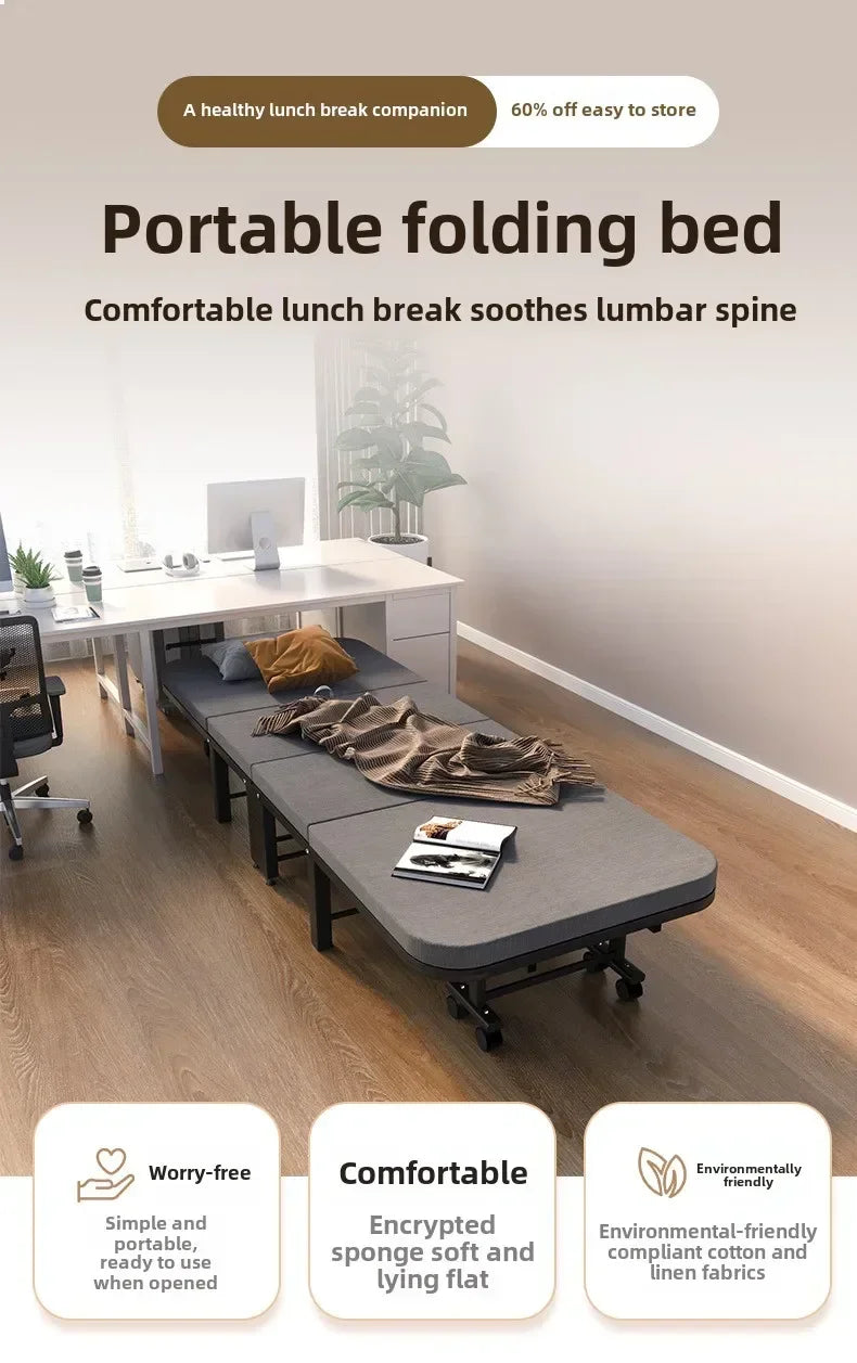Rollaway bed Single office lunch break bed Nap bed Portable retractable hidden escort bed Rollaway bed Camp bed