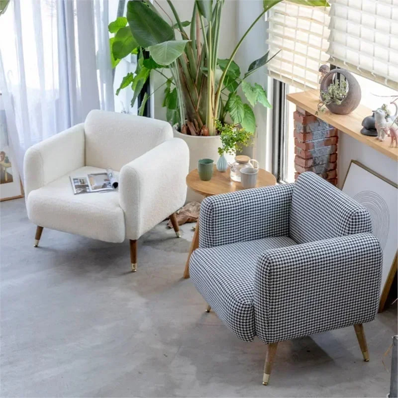 Modern Luxury Lazy Living Room Sofa Tatami Nursing Chair Single Simple Dormitory Sofa Bedroom Office  Home Furniture