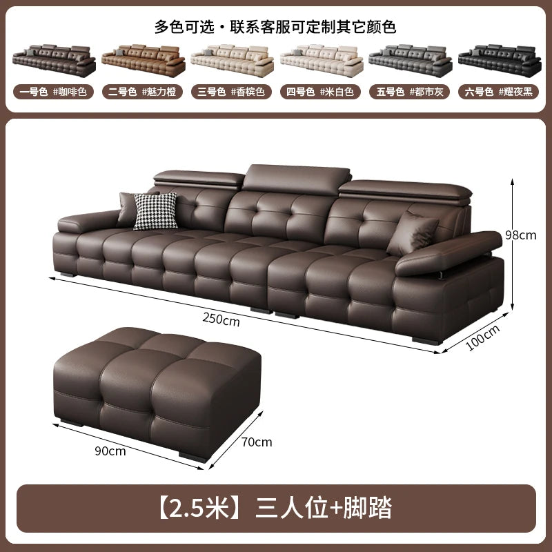 Modern Leather Living Room Sofas Couch Lazy Nordic Luxury Minimalist Living Room Sofas Lounge Designer Muebles Home Furniture