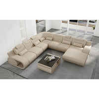 Living Room Luxury Corner Couches Furniture Set U Shape Cover Sectional Leather Sofa