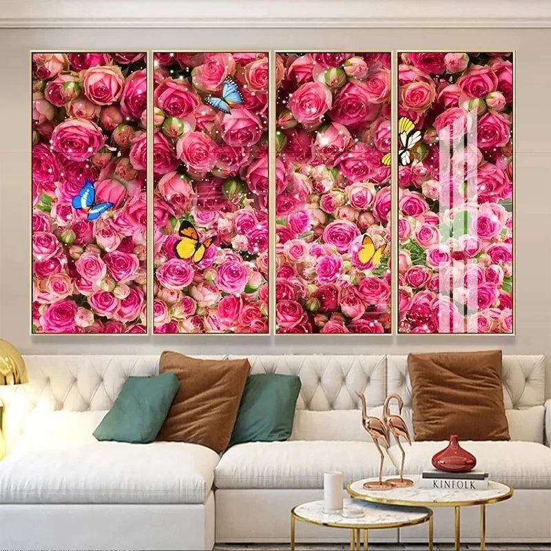 Custom 3D Photo Wallpaper Modern Beautiful Rose Garden Flowers Blooming TV Background Wall Home Décor Tapety Art Papel De Parede