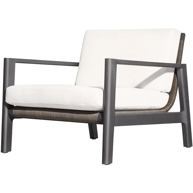 Leisure hotel terrace sofa high-end teak table and chair combination outdoor villa garden courtyard sofa coffee table combinatio