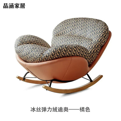 Simple Recliner Wooden Chair Accent Nordic Cheap Bedroom Rocking Living Room Chairs Designer Comfy Fotele Do Salonu Furniture