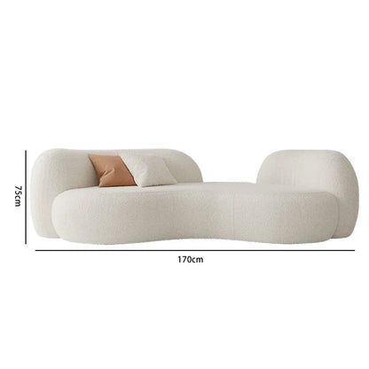 Cream wind sofa, new reception curved sofa in the living room
