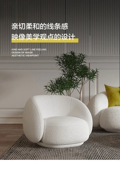 Nordic light luxury living room sofa coffee table combination beauty salon clothing store reception sofa chair small snail sofa