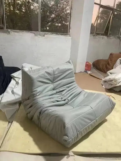 Lazy sofa, togo caterpillar sofa, light luxury, simple Internet celebrity creative chair, suede freehand space recliner