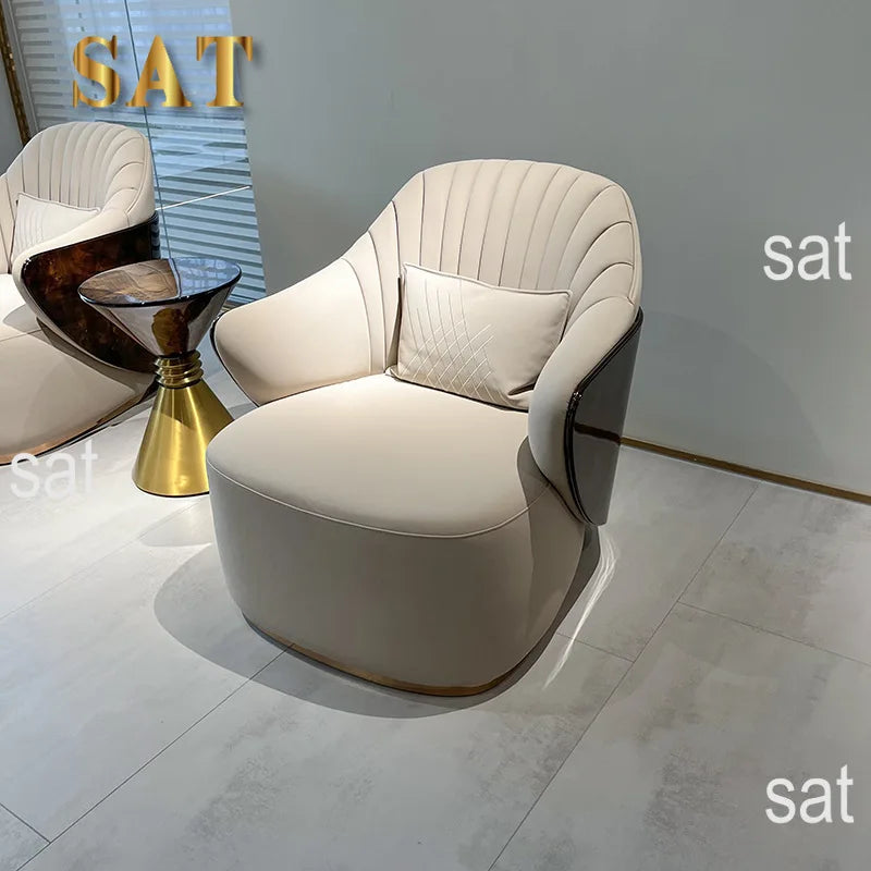 Italian Sofa Lazy Single Sofa Chair Backrest Reclining Chair Accent Leisure Chair For Home Hotel