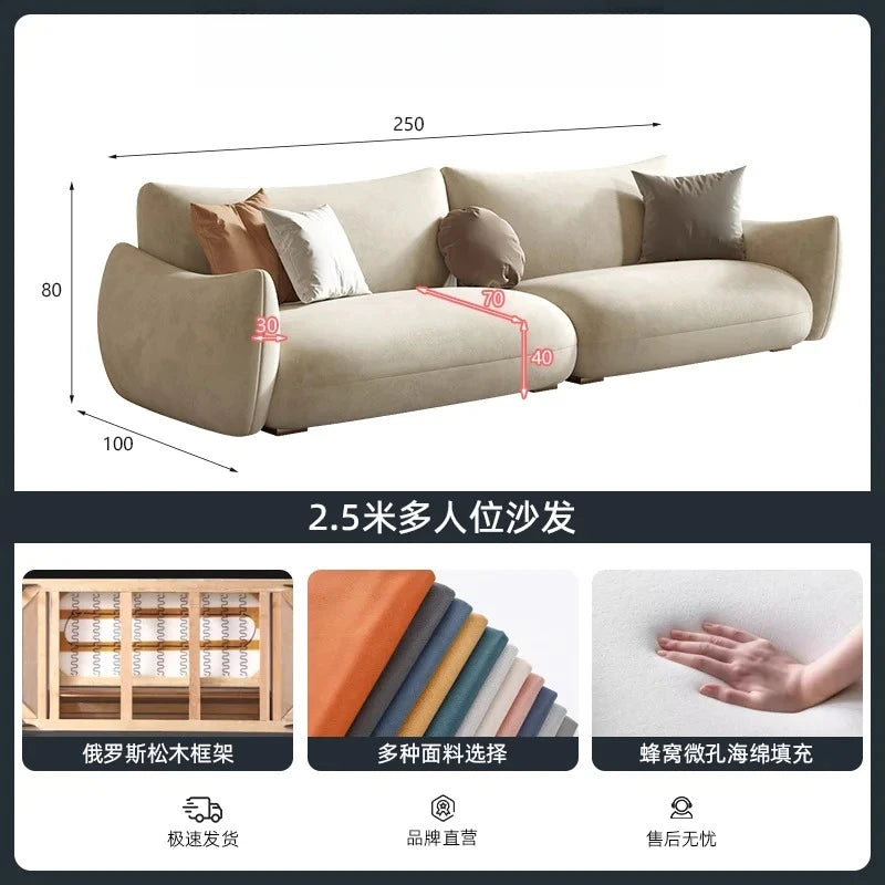 Nordic Cloud Living Room Sofas Cream Loveseat Tiny House Comfortable Living Room Sofas Relaxing Ergonomics Muebles Furniture