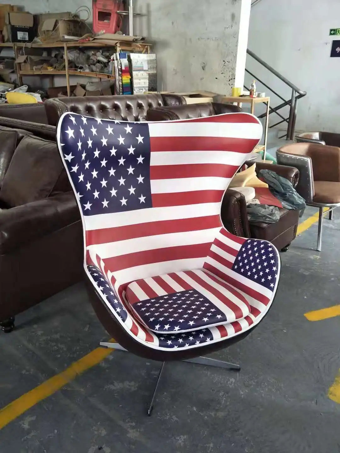 Custom Popular Living Room Home Leisure Luxury Single Seater Living Room Office Leather Chairs for Living Room Furniture