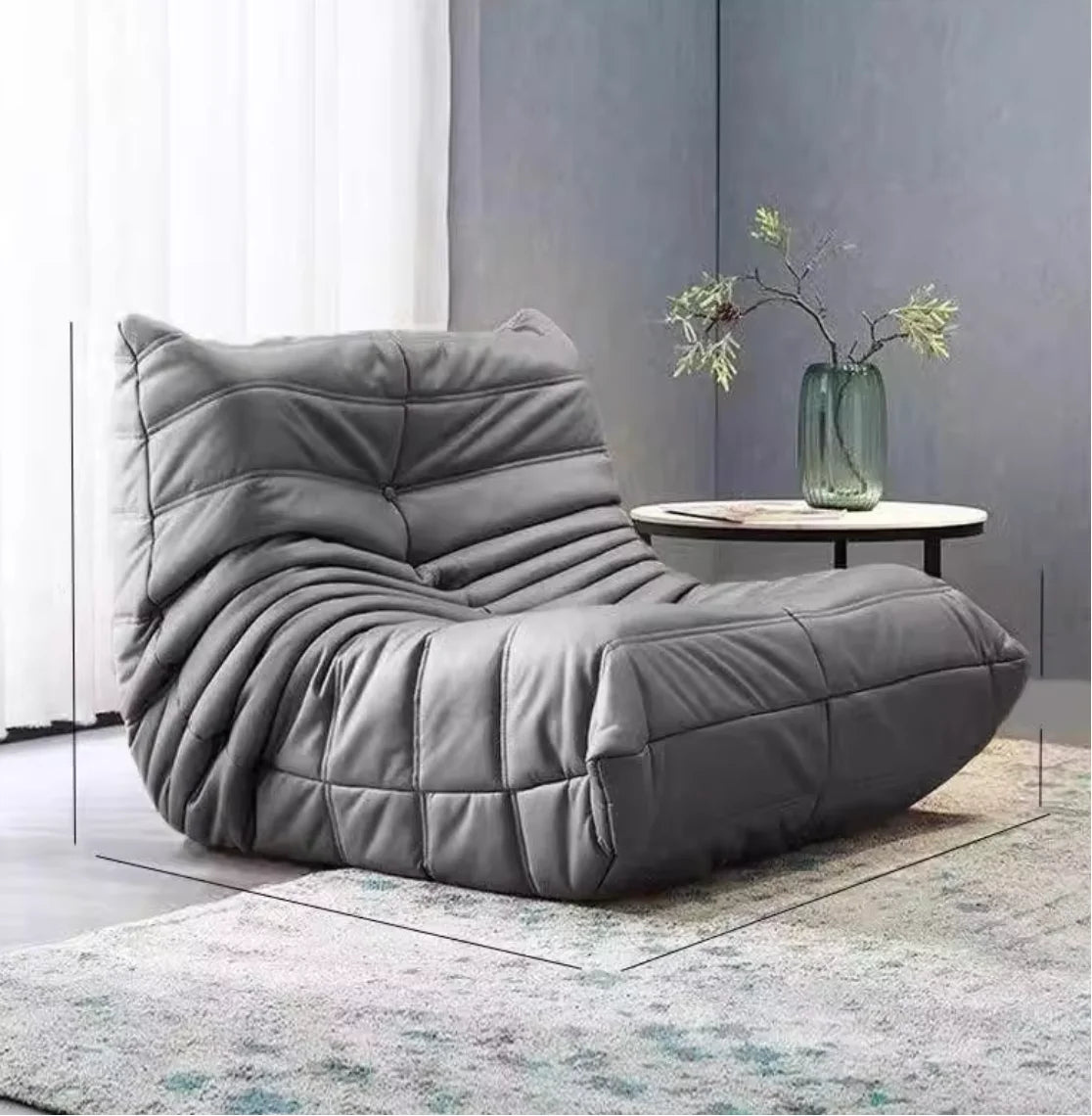 Caterpillar lazy sofa living room can sleep small apartment balcony can lie single sofa chair Internet celebrity tatami double