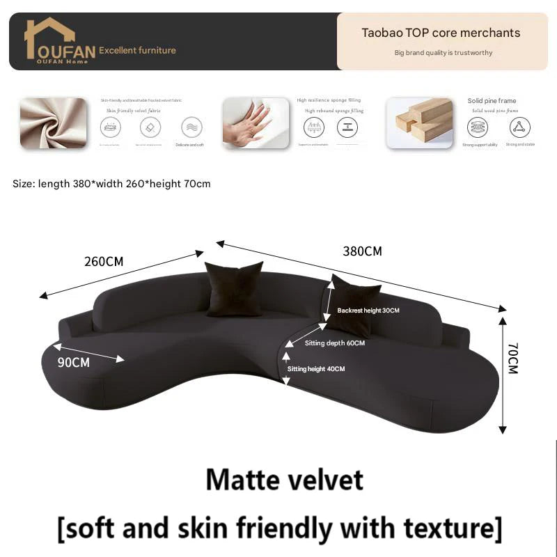 White Minimalist Comfortable Large Size Living Room Sofas Terrace Furniture