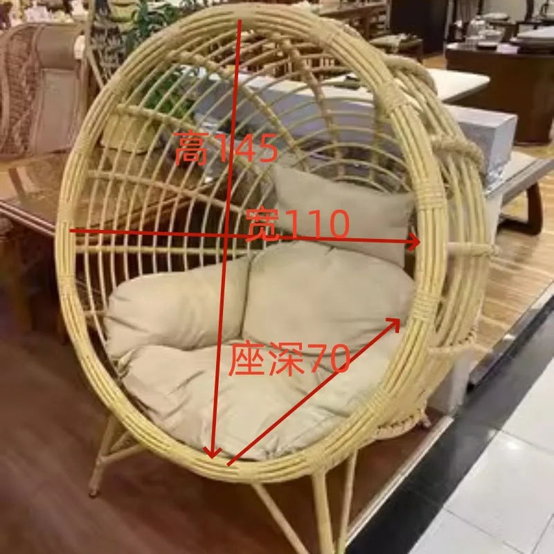 Interior and exterior swings for household balcony hammock outdoor imitation rattan chair round cradle chair hanging chair