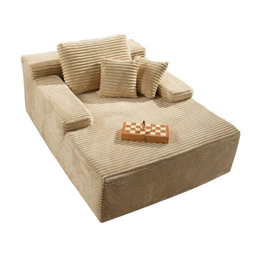 Vacuum compression sofa tofu block retro corduroy fabric pure sponge skeleton-free living room compression sofa