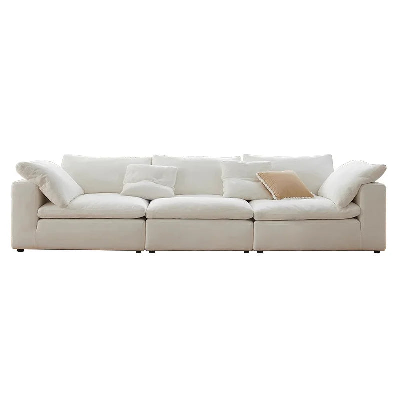 Compact Straight-Back Fabric Sofa Vacuum Compressed Cloud Feel L-Shaped Sofa for Living Rooms Sectional Foam Sofa Set Furniturep