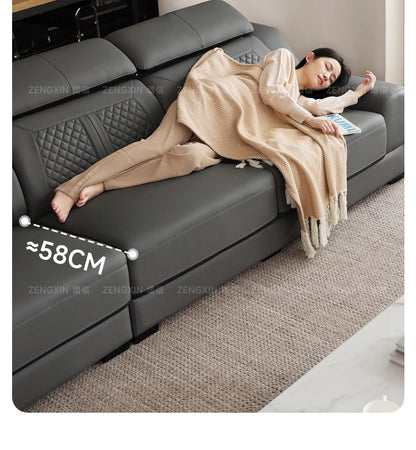 Genuine Leather Modern Sofas Luxury Recliner Comfortable Relax Armchairs Sofas Bedrooms Lazy Sillas Para Sala De Estar Furniture