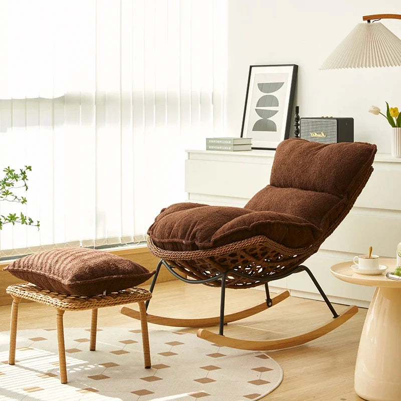 AA  Rocking Chair Adult Recliner Home Lazy Leisure Chair Single-Seat Sofa Chair