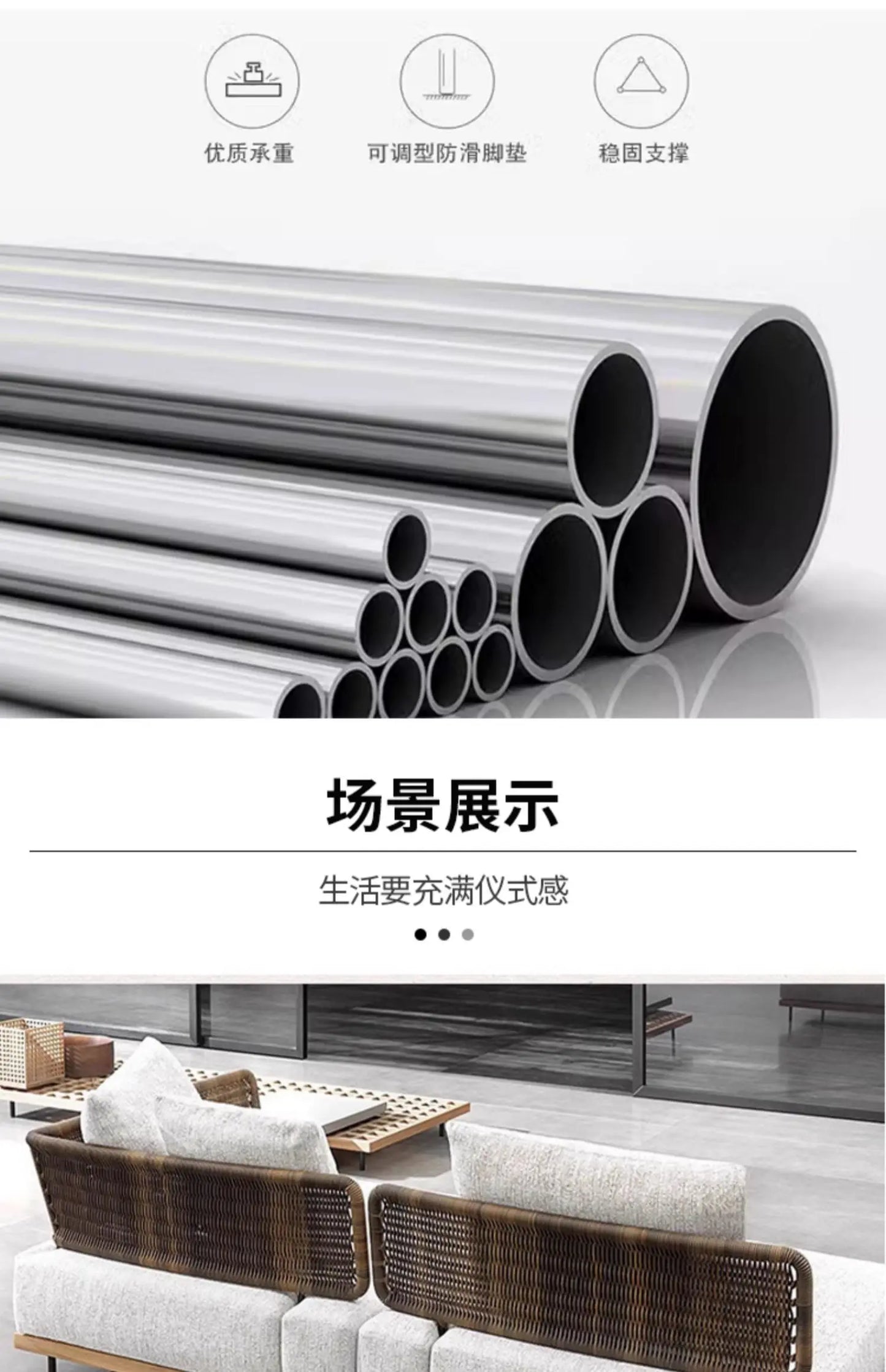 Italian Style Modern Garden Sofas Designer Simplicity Waterproof and Sunscreen Garden Sofas Luxury Outdoor Furniture Divano FYOS