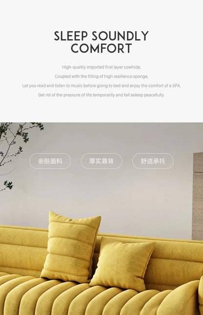 Simple modern creative banana boat sofa designer Nordic small apartment light luxury sofa