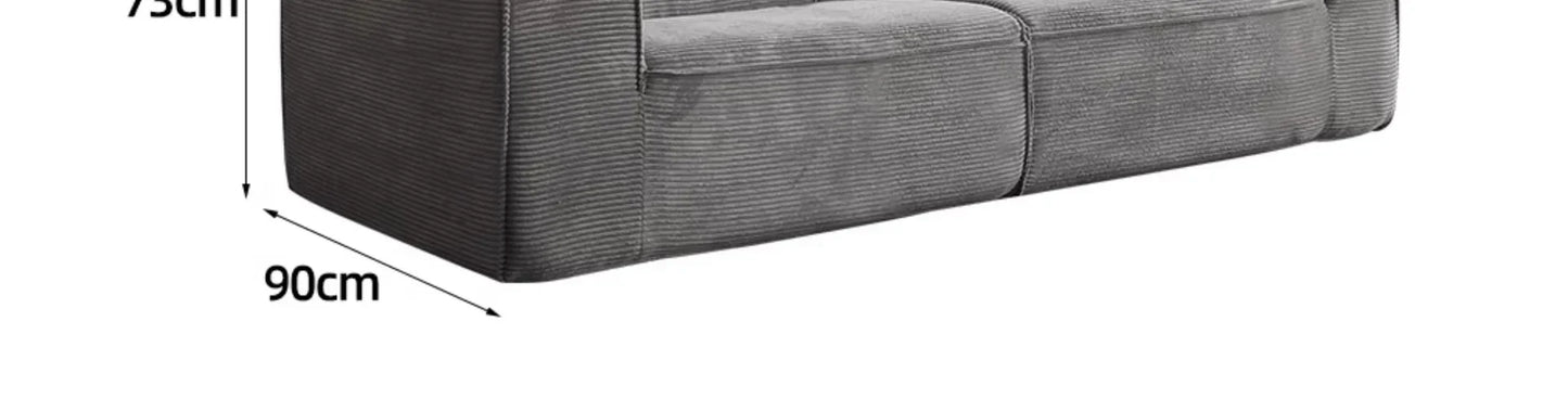 Italian minimalist vacuum sponge compression sofa modern simple corduroy small apartment living room tofu block sofa furniture