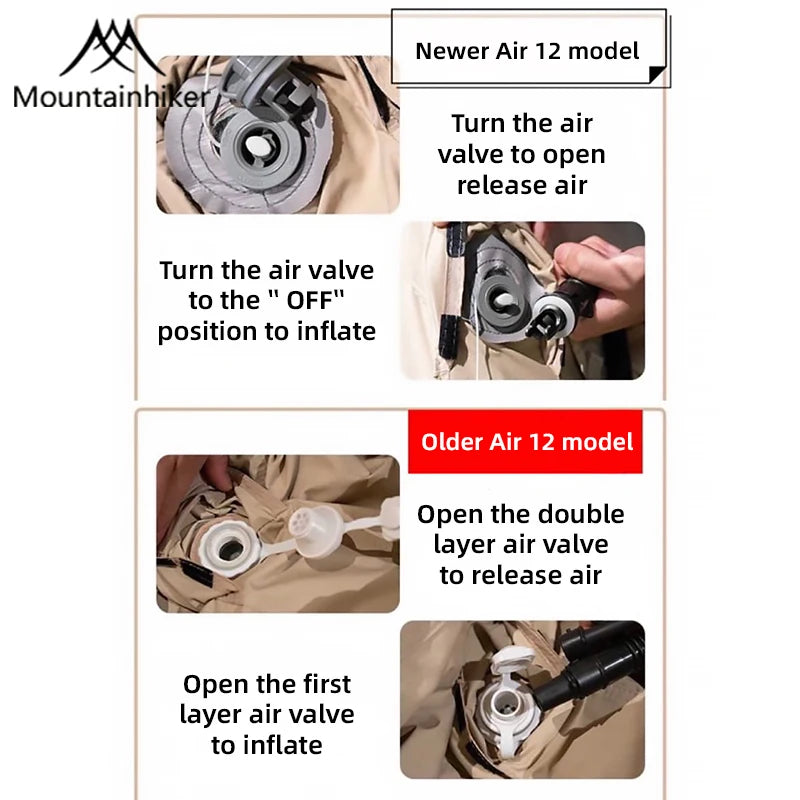 Mountainhiker 6-8 Person Portable Camping Tent Waterproof Family Beach Tent Quick Opening, Anti-UV Hand Air Pump Inflatable Ten