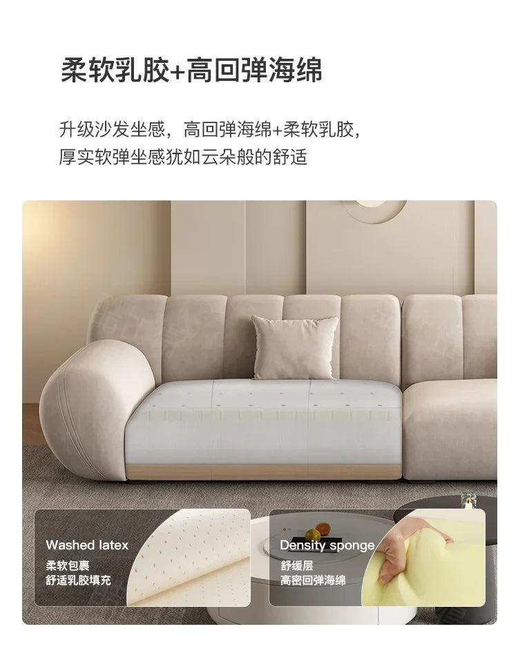 Fabric Living Room Sofas Modern Minimalist Sectional Modular Sofa Elegant Comfortable Canape  De Luxe Nordic Furniture