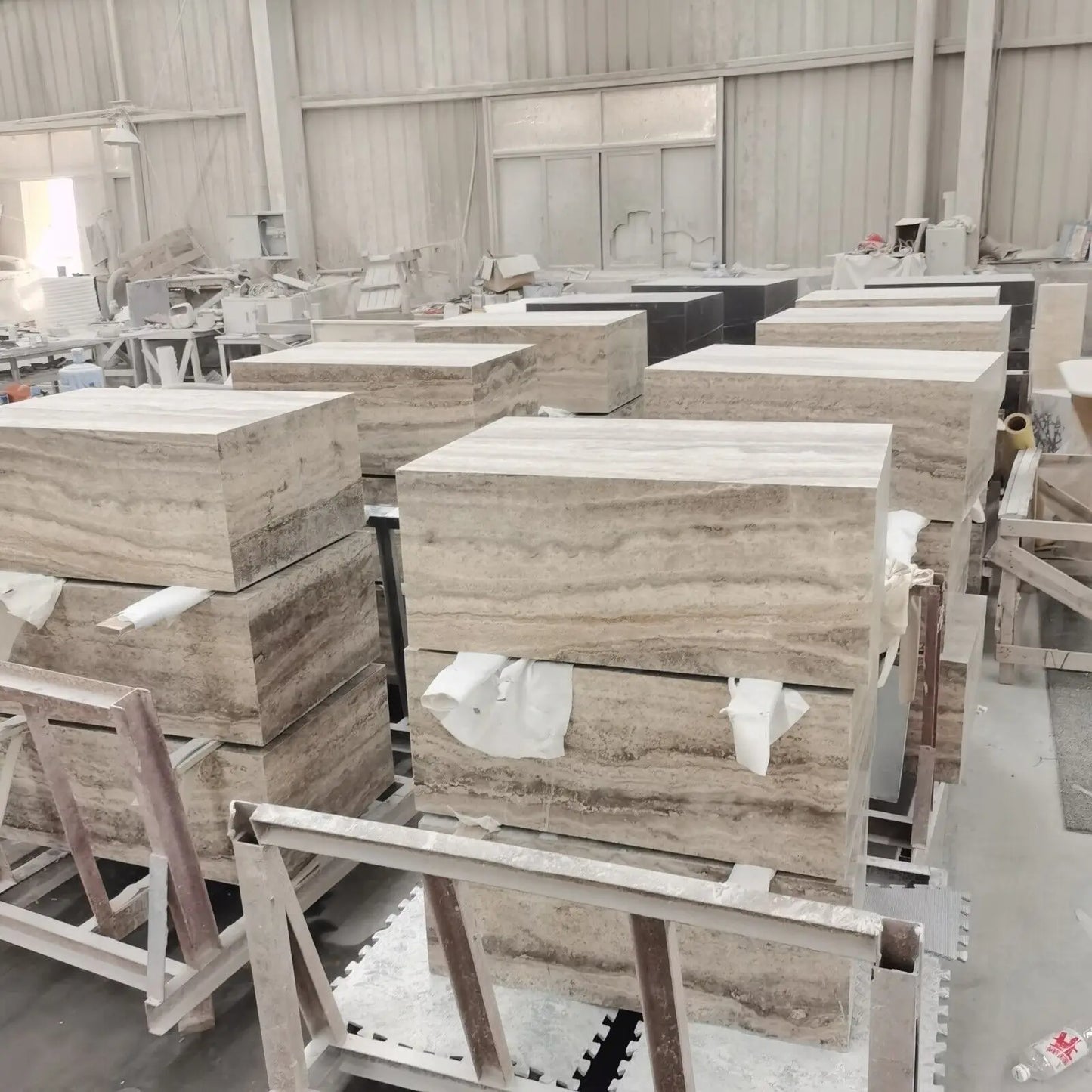 Custom-Size Modern Marble Onyx Coffee Table with RF Polishing Contemporary Design Contemporary Style Square Nature Stone