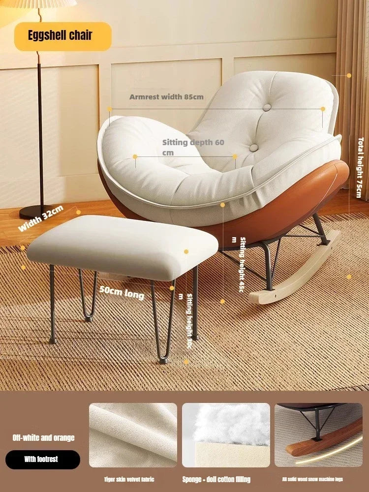 Simple Penguin Rocking Chair,Balcony Sofa,Home Leisure Chair,Living Room Honeycomb Lazy Leisure Rocking Chair Recliner Chairs