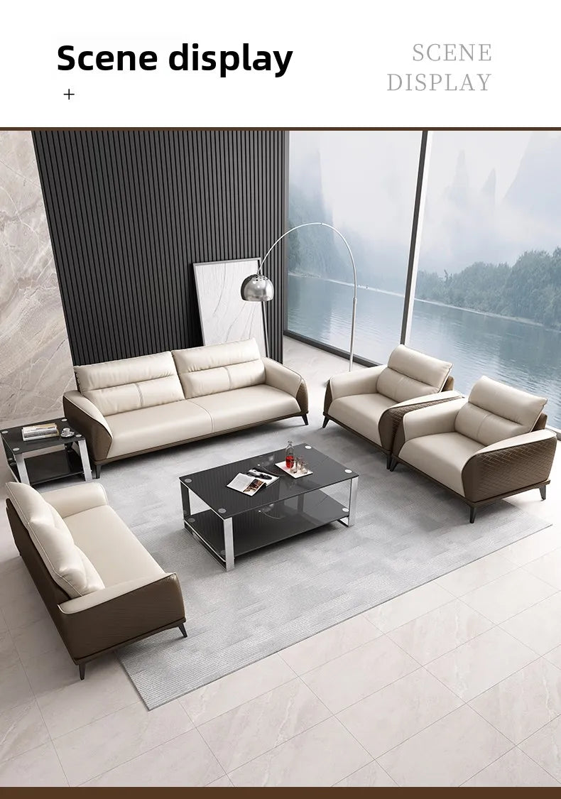 Office Sofa Business Simple Modern Rest Area Three-person Meeting Room Reception Negotiation Coffee Table Combination Office