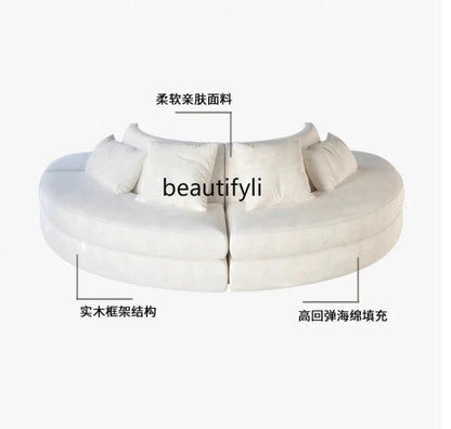 A029   Semicircular curved sofa Special-shaped designer's office Beauty salon Hotel lobby rest area Reception and negotiation