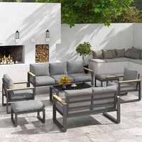 Contemporary Furniture Aluminum Frame Garden Sofa Outdoor Furniture Garden Set Patio Furniture Outdoor