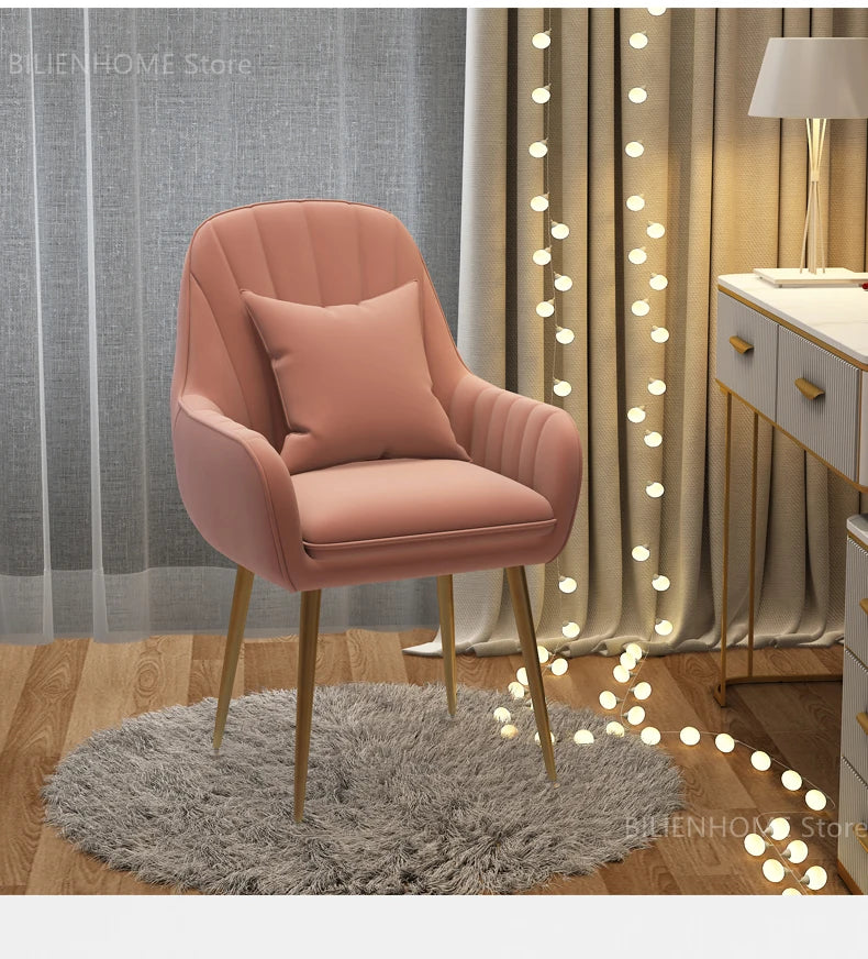 Modern Living Room Dining Chairs Home Furniture Bedroom Dormitory Back Chair Nordic Restaurant Kitchen Cafe Leisure Chair