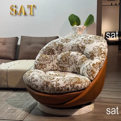# Italian Modern Minimalist Swivel Single Sofa Chair Lazy Recliner Leisure Chair for Living Room Balcony Home Furniture