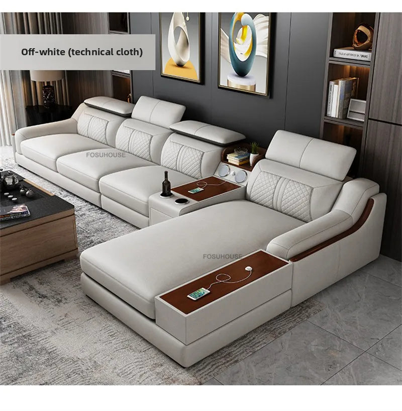 Italian Light Luxury Living Room Sofas Combination Nordic Double Sofas for Living Room Home Furniture Designer Leather Back Sofa