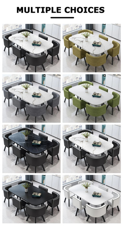 Dining table sets 4 6 chairs dining table wooden restaurant cafe chatting table