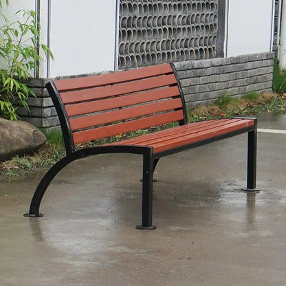 Customized Outdoor Aluminum Park Benches Patio Bench Seat Plastic Wood Long Urben Furniture for Public Area