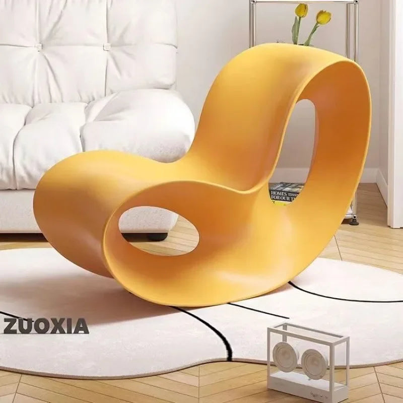 Nordic Light Luxury Outdoor Rocking Chair Durable Outdoor Recliner Leisure Modern Simple Chair Living Room Home Chaise Lounge