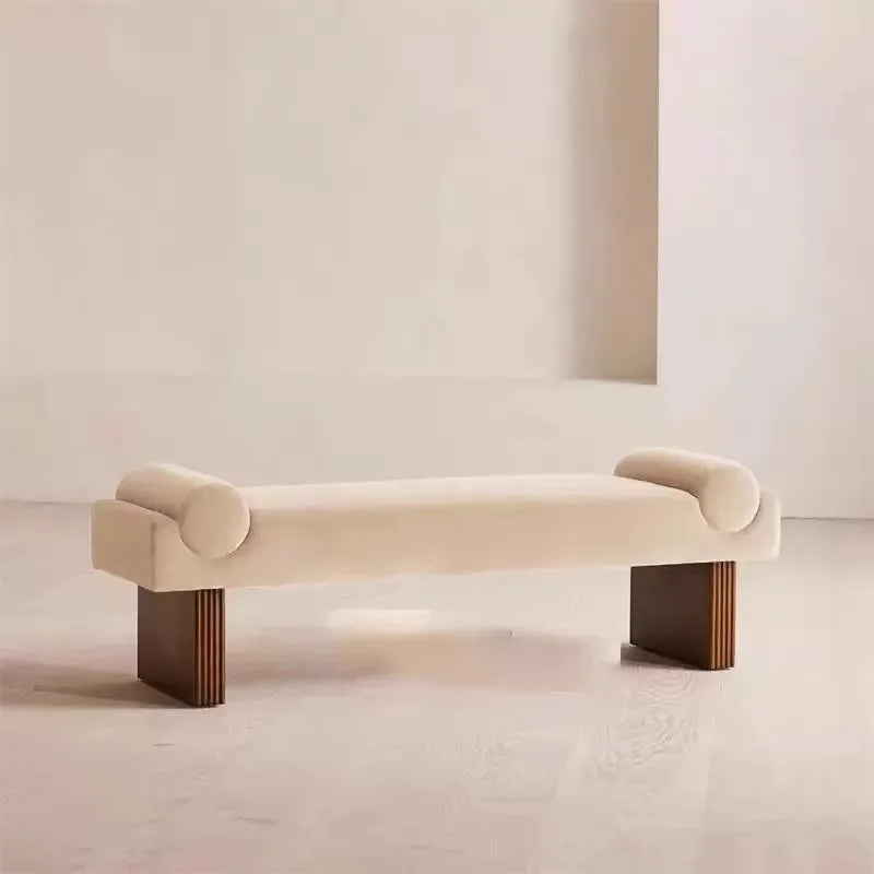 French retro style sofa bench stool living room pedal entrance shoe change stool bedroom bedside stool senior feeling cloakroom