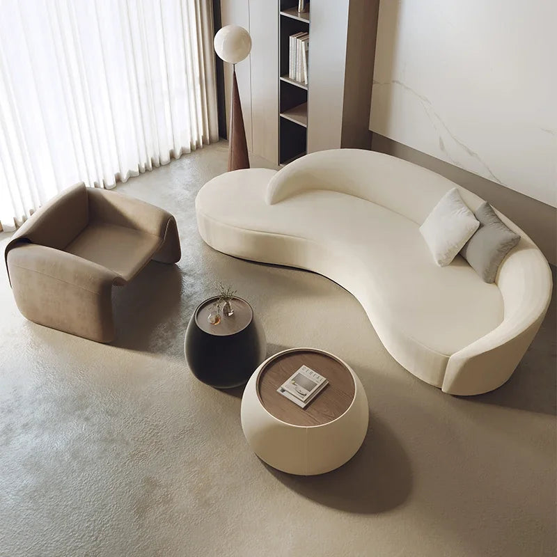 Small Cloud Living Room Sofas Children Nordic Modern Luxury Bedroom Sofas Lounge Corner Curved Wood Sillon Cama Home Furniture