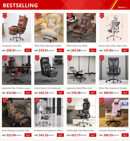 Bed Chair Rotating Comfy Anime Gamer Comfortable Game Relaxing Office Desk Chairs Meeting Kids Dining Chiffon Relax Pc Room Low