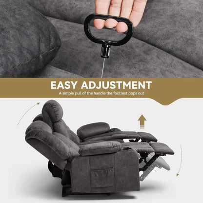 1+2+3 Manual recliner loveseat reclining sofa set, Cream