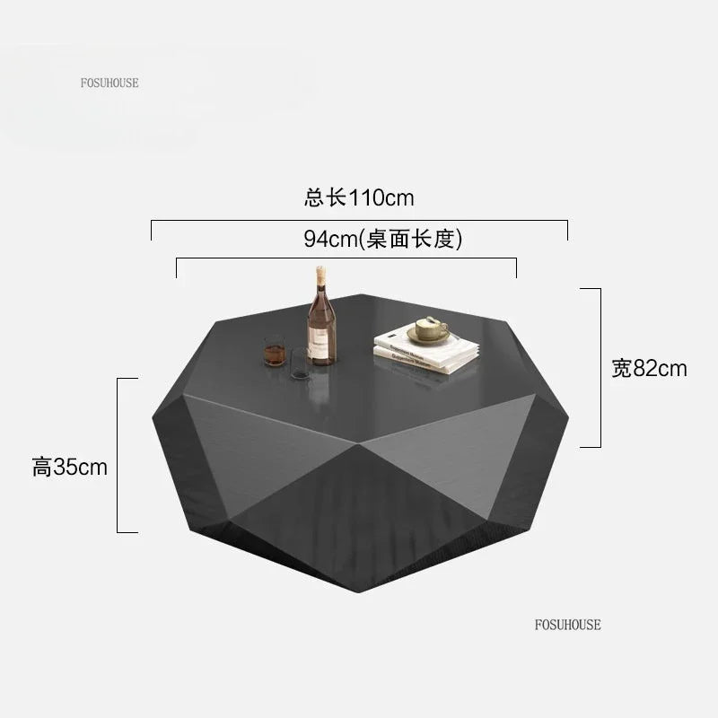 Luxury Gold Coffee Tables for Living Room Italian Irregularly Shaped Metal Side Tables Minimalist High-end Table for Office
