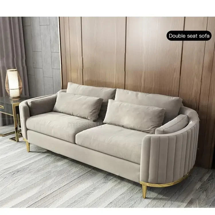 Nordic Reading Household Sectional Fabric 3 Seat Sofa Upholstered Armchair Custom Color Living Room Fauteuil Home Furniture