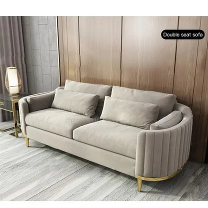 Nordic Reading Household Sectional Fabric 3 Seat Sofa Upholstered Armchair Custom Color Living Room Fauteuil Home Furniture