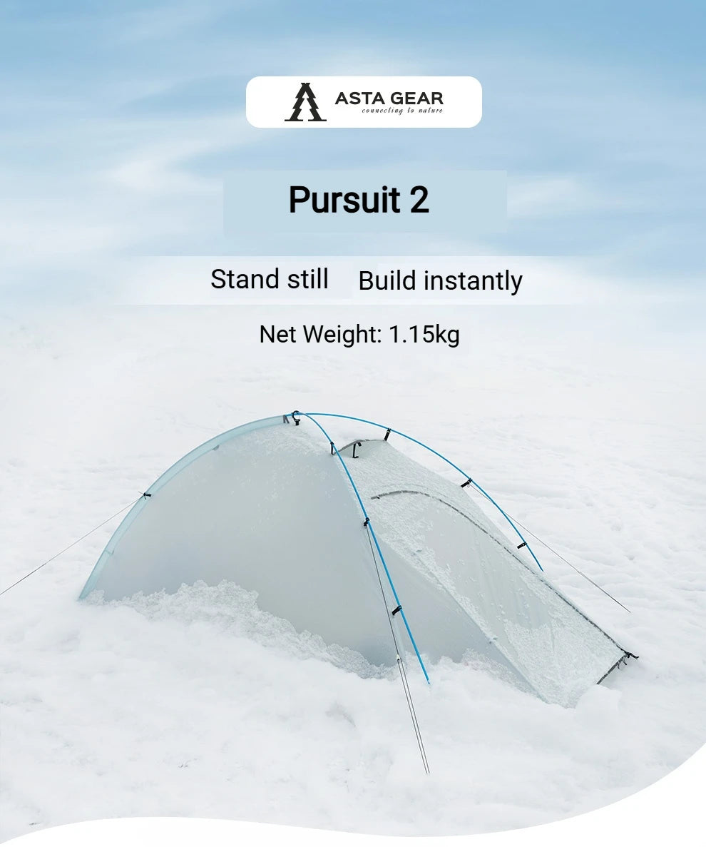 2 Person Ultralight Backpacking Tent Waterproof 3000mm 10D Nylon Double Layer Windproof Tent Camping Hiking Trekking Outdoor