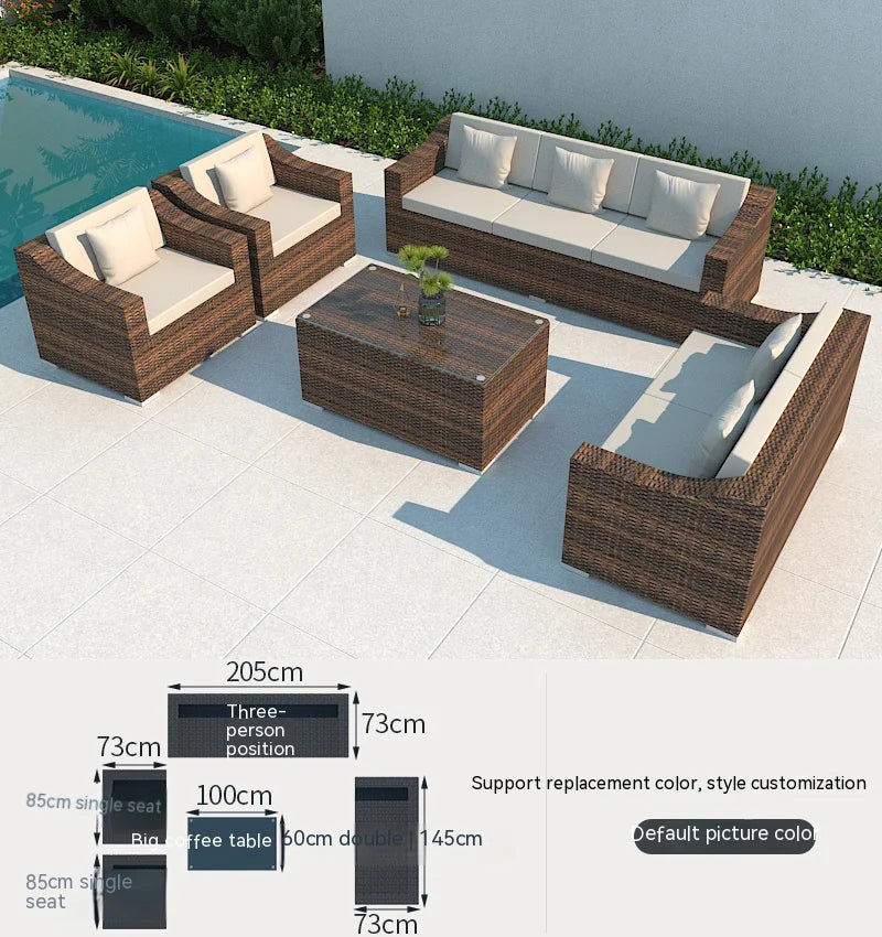# Rattan Outdoor Wicker Patio Garden Sofa Fancy Sofa and Table Sets