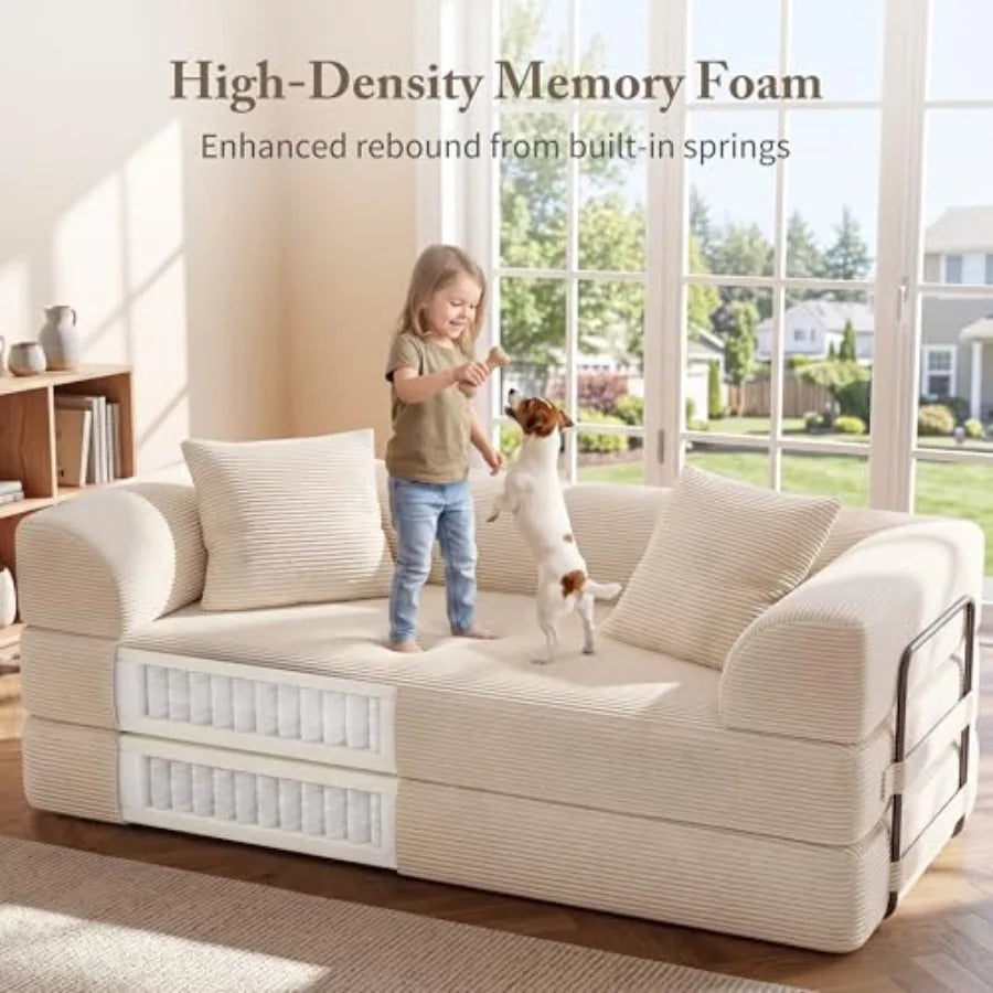 Cloud Boneless Convertible Floor Sofa Bed, 70