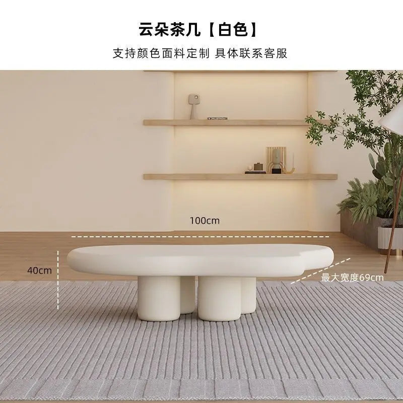 Simple living room, modern cream style, rental house, fabric sofa, straight row light luxury, bedroom sofa
